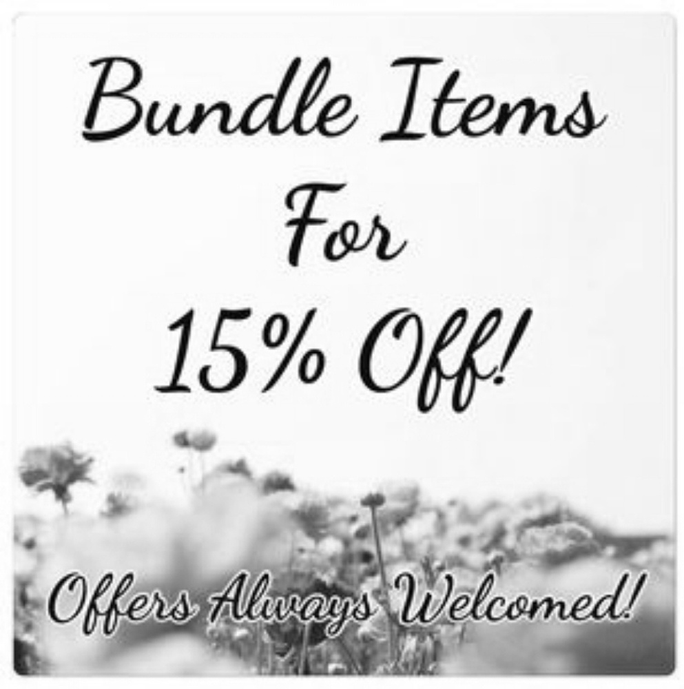 Bundle items for 15% off!
